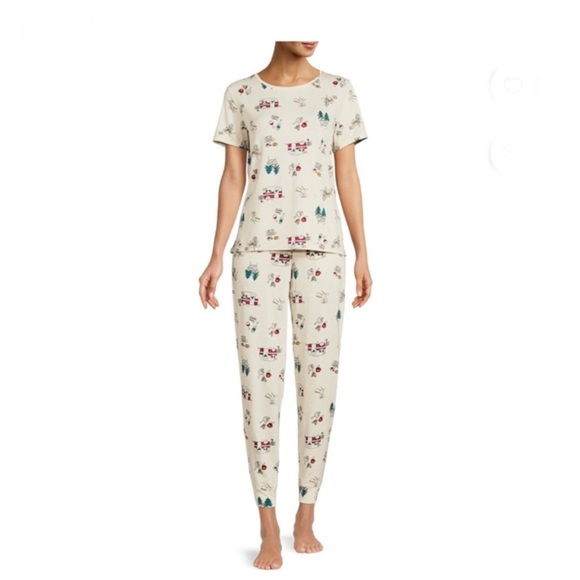 Glamping s'mores 2-piece Women’s plus size shirt & joggers pajama set size 3XL - Picture 2 of 14